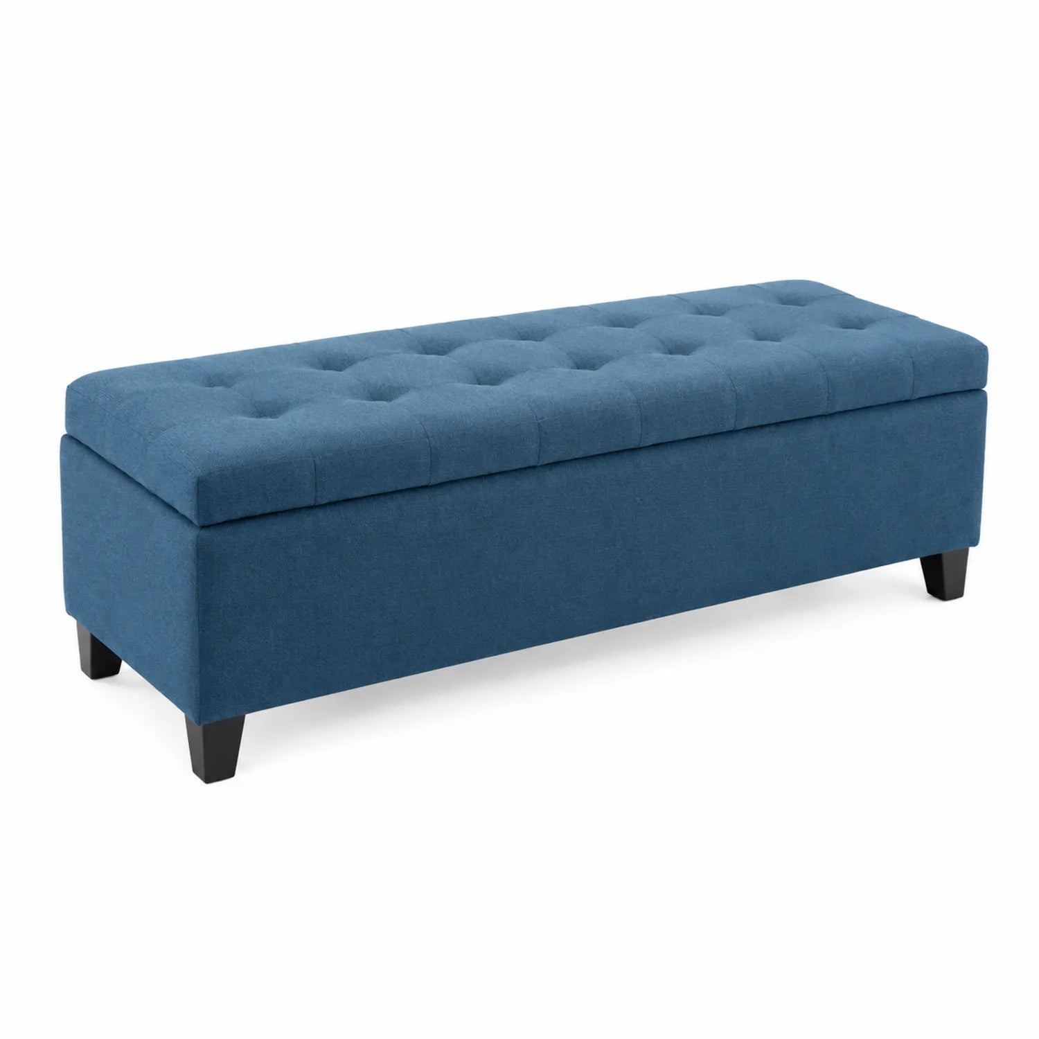 Polsterbank mit Stauraum Blau 120x40x45cm