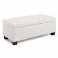 Polsterbank mit Stauraum Creme 120 cm
