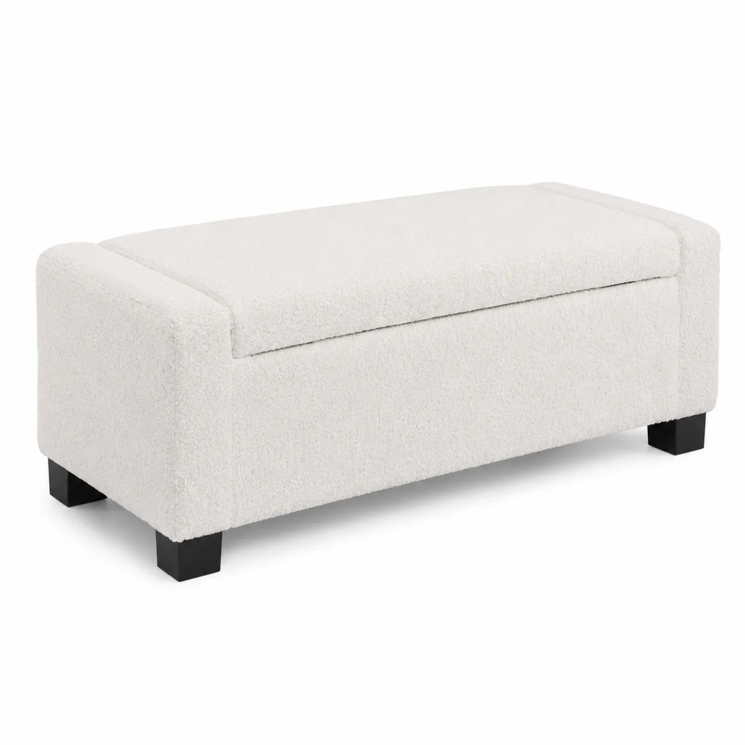 Polsterbank mit Stauraum Creme 120 cm
