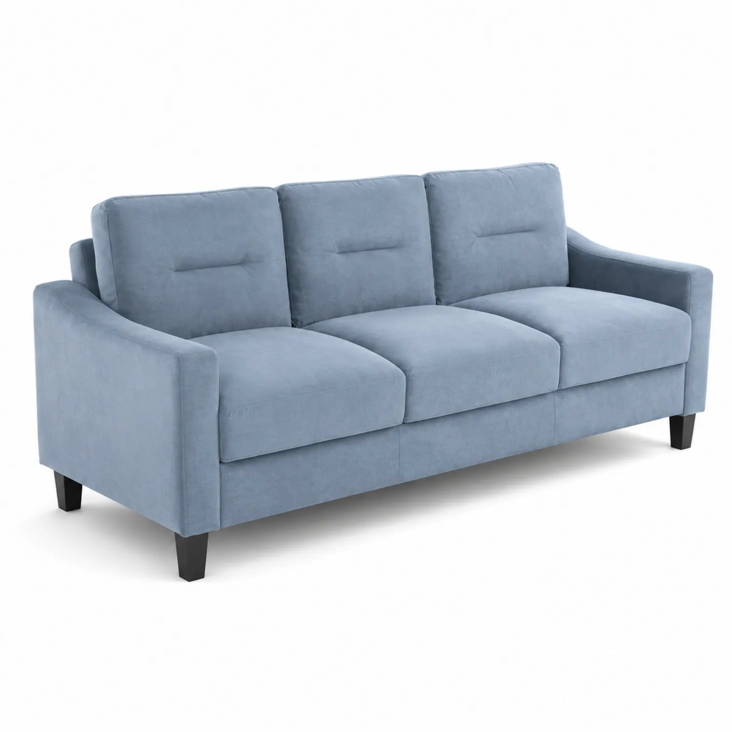 3-Sitzer Sofa Mikrofaser Blau