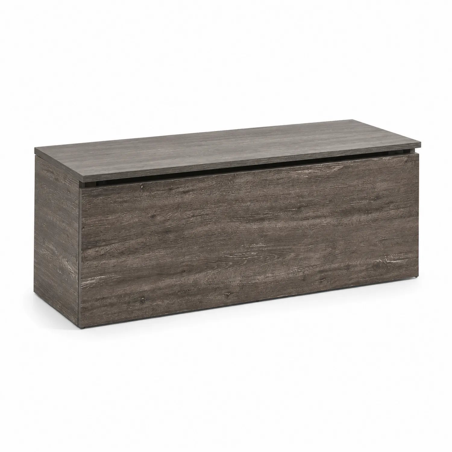 Holzbank mit Stauraum 100x40x45 cm MDF Dunkelbraun