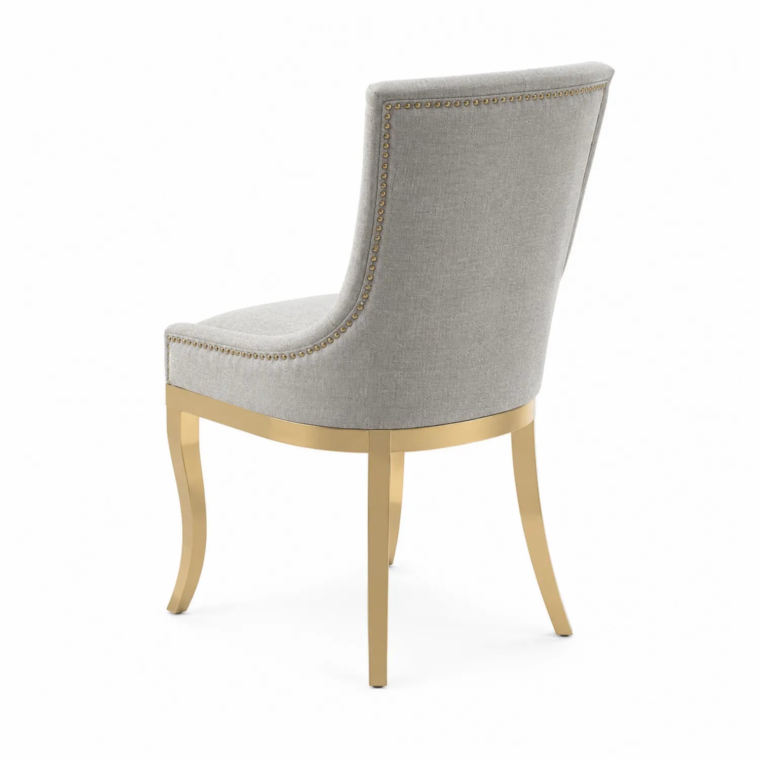Esszimmerstuhl Stoff Beige mit Metallbeinen