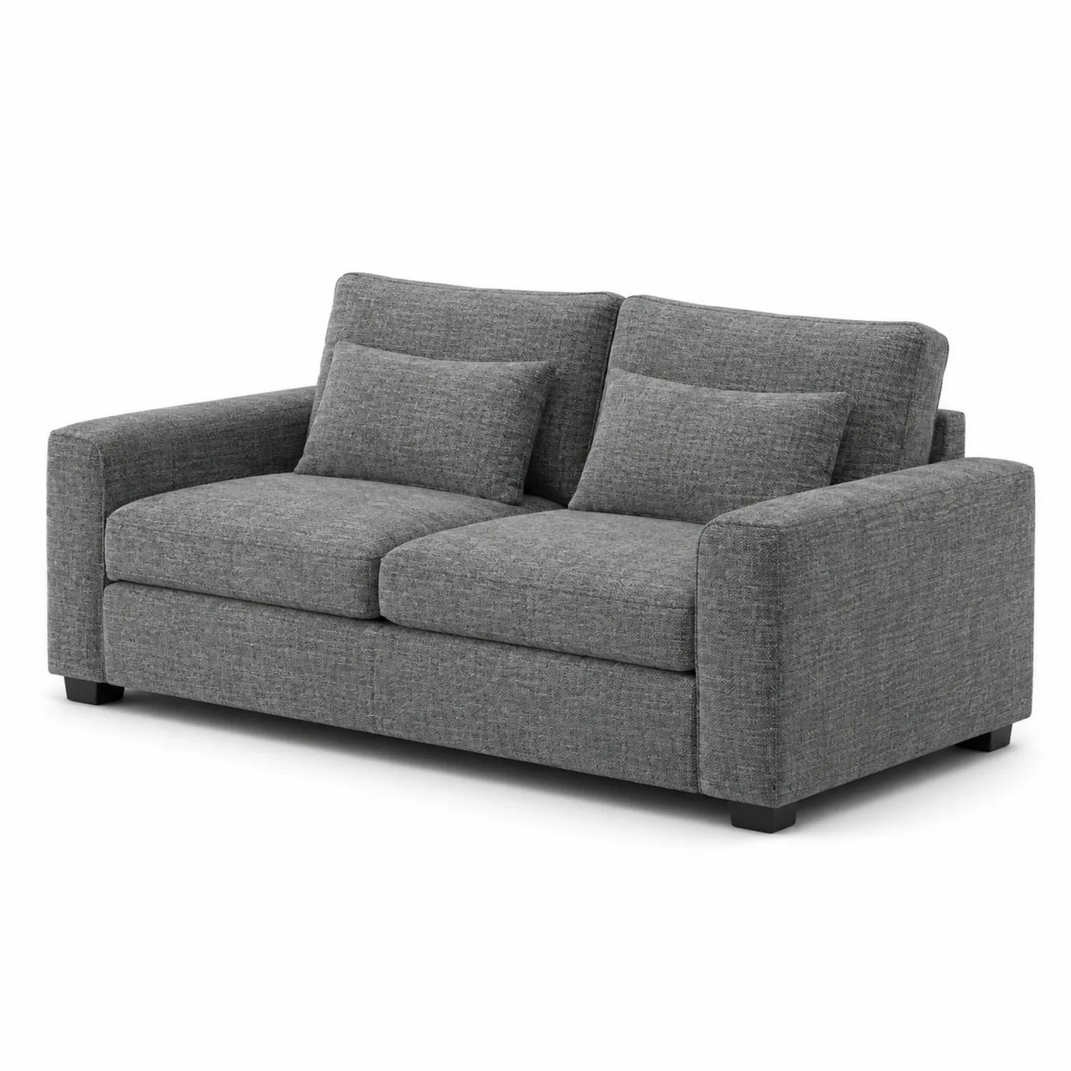 2-Sitzer Sofa Stoff Grau 200cm