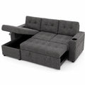 Ecksofa mit Bettfunktion und Stauraum, Grau