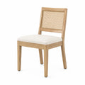Esszimmerstuhl Holz Beige Rattan
