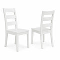 Esszimmerstühle Set 2er Weiß Holz 45x52x90 cm